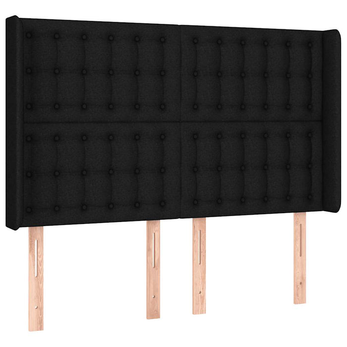 Pat box spring cu saltea, negru, 140x190 cm, textil - WALTI WALTI