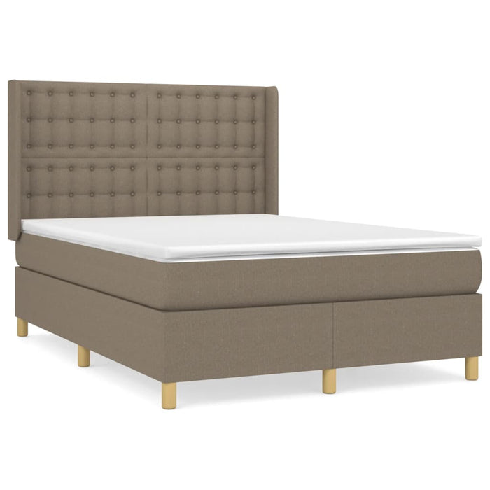 Pat continental cu saltea gri taupe 140x200 cm material textil - WALTI WALTI