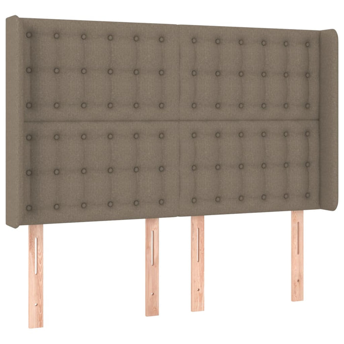 Pat continental cu saltea gri taupe 140x200 cm material textil - WALTI WALTI