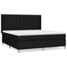 Pat box spring cu saltea, negru, 160x200 cm, textil - WALTI WALTI
