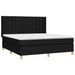Pat box spring cu saltea, negru, 160x200 cm, textil - WALTI WALTI