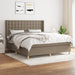 Pat box spring cu saltea, gri taupe, 160x200 cm material textil - WALTI WALTI