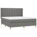 Pat box spring cu saltea, gri închis, 180x200 cm, textil - WALTI WALTI