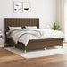 Pat continental cu saltea maro închis 180x200cm material textil - WALTI WALTI