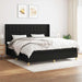 Pat box spring cu saltea, negru, 200x200 cm, textil - WALTI WALTI