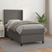 Pat box spring cu saltea, gri, 80x200 cm, piele ecologică - WALTI WALTI