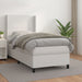 Pat box spring cu saltea, alb, 90x190 cm, piele ecologică - WALTI WALTI