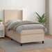 Pat box spring cu saltea, cappuccino, 90x190 cm piele ecologică - WALTI WALTI