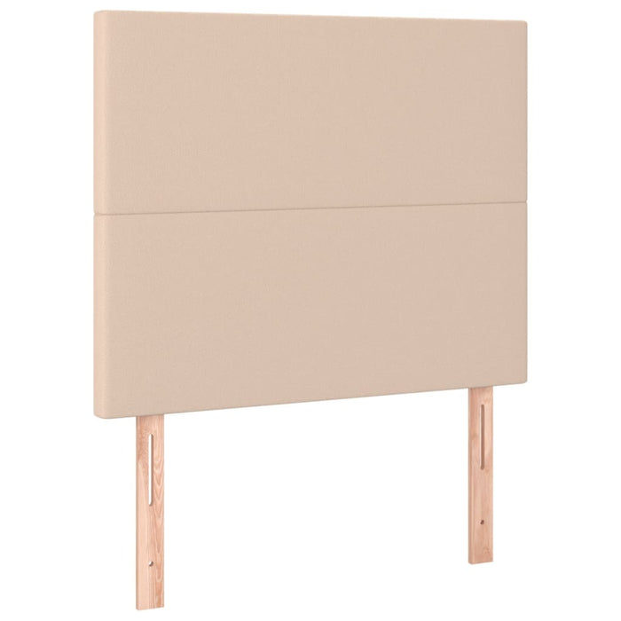 Pat box spring cu saltea, cappuccino, 100x200cm piele ecologică - WALTI WALTI