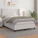 Pat box spring cu saltea, alb, 140x190 cm, piele ecologică - WALTI WALTI