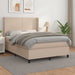 Pat box spring cu saltea, cappuccino, 140x190cm piele ecologică - WALTI WALTI