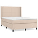 Pat box spring cu saltea, cappuccino, 140x200cm piele ecologică - WALTI WALTI