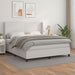 Pat box spring cu saltea, alb, 160x200 cm, piele ecologică - WALTI WALTI