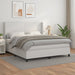 Pat box spring cu saltea, alb, 180x200 cm, piele ecologică - WALTI WALTI