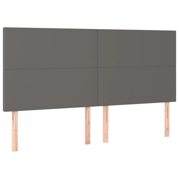 Pat box spring cu saltea, gri, 180x200 cm, piele ecologică - WALTI WALTI