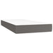 Pat box spring cu saltea, gri, 90x200 cm, piele ecologică - WALTI WALTI