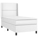 Pat box spring cu saltea, alb, 100x200 cm, piele ecologică - WALTI WALTI
