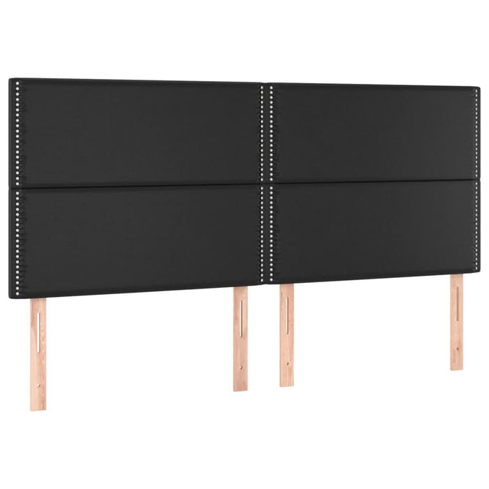 Pat box spring cu saltea, negru, 180x200 cm, piele ecologică - WALTI WALTI