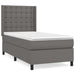Pat box spring cu saltea, gri, 80x200 cm, piele ecologică - WALTI WALTI