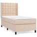 Pat box spring cu saltea, cappuccino, 80x200 cm piele ecologică - WALTI WALTI