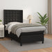 Pat box spring cu saltea, negru, 90x200 cm, piele ecologică - WALTI WALTI