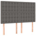 Pat box spring cu saltea, gri, 140x200 cm, piele ecologică - WALTI WALTI