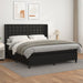 Pat box spring cu saltea, negru, 180x200 cm, piele ecologică - WALTI WALTI