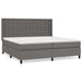 Pat box spring cu saltea, gri, 200x200 cm, piele ecologică - WALTI WALTI