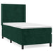 Pat box spring cu saltea, verde închis, 80x200 cm, catifea - WALTI WALTI