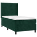 Pat box spring cu saltea, verde închis, 80x200 cm, catifea - WALTI WALTI