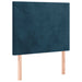 Pat box spring cu saltea, albastru închis, 80x200 cm, catifea - WALTI WALTI
