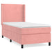 Pat box spring cu saltea, roz, 80x200 cm, catifea - WALTI WALTI