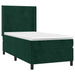 Pat box spring cu saltea, verde închis, 90x190 cm, catifea - WALTI WALTI