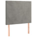 Pat box spring cu saltea, gri deschis, 90x200 cm, catifea - WALTI WALTI