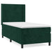 Pat box spring cu saltea, verde închis, 90x200 cm, catifea - WALTI WALTI