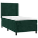 Pat box spring cu saltea, verde închis, 90x200 cm, catifea - WALTI WALTI