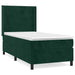 Pat box spring cu saltea, verde închis, 100x200 cm, catifea - WALTI WALTI