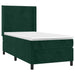 Pat box spring cu saltea, verde închis, 100x200 cm, catifea - WALTI WALTI