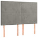 Pat box spring cu saltea, gri deschis, 140x190 cm, catifea - WALTI WALTI