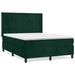 Pat box spring cu saltea, verde închis, 140x190 cm, catifea - WALTI WALTI