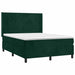 Pat box spring cu saltea, verde închis, 140x190 cm, catifea - WALTI WALTI