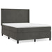 Pat box spring cu saltea, gri închis, 140x200 cm, catifea - WALTI WALTI