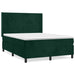 Pat box spring cu saltea, verde închis, 140x200 cm, catifea - WALTI WALTI
