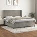 Pat box spring cu saltea, gri deschis, 160x200 cm, catifea - WALTI WALTI