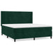 Pat box spring cu saltea, verde închis, 160x200 cm, catifea - WALTI WALTI