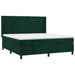 Pat box spring cu saltea, verde închis, 160x200 cm, catifea - WALTI WALTI