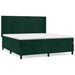Pat box spring cu saltea, verde închis, 180x200 cm, catifea - WALTI WALTI