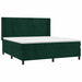 Pat box spring cu saltea, verde închis, 180x200 cm, catifea - WALTI WALTI