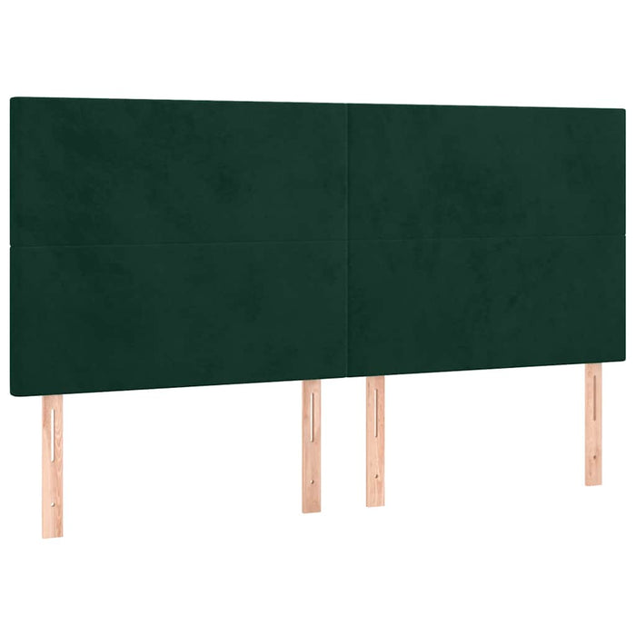Pat box spring cu saltea, verde închis, 180x200 cm, catifea - WALTI WALTI
