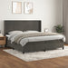 Pat box spring cu saltea, gri închis, 200x200 cm, catifea - WALTI WALTI